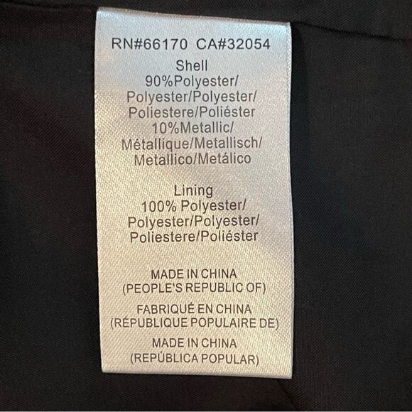 Anthropologie Hutch Iridescent Metallic Gray Glam Event Jacket NWOT Size XL - Picture 10 of 12